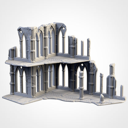 Cathedral Ruins | Sci-Fi Fantasy Terrain | 28mm Tabletop Role Playing & Wargaming | Warhammer 40k | Old World | Age of Sigmar