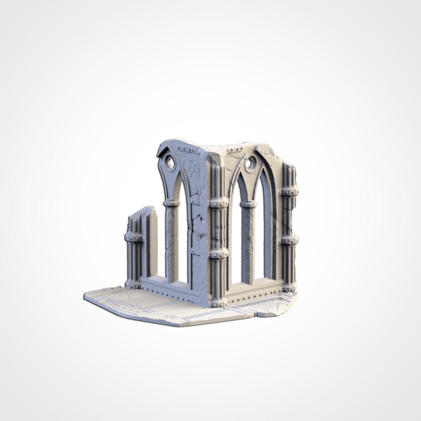 Cathedral Ruins | Sci-Fi Fantasy Terrain | 28mm Tabletop Role Playing & Wargaming | Warhammer 40k | Old World | Age of Sigmar