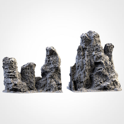 Volcanic Rock Terrain | Post Apocalyptic | Wargames | DnD | Dungeons and Dragons | Warhammer | Diorama