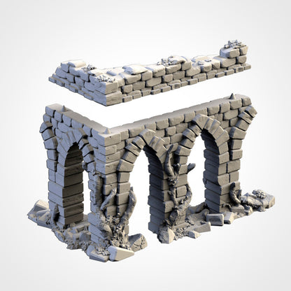 Abandoned City Ruins | 3D Printed Terrain by Txarli Factory | Warhammer 40k | Old World | Age of Sigmar Fantasy Scenery