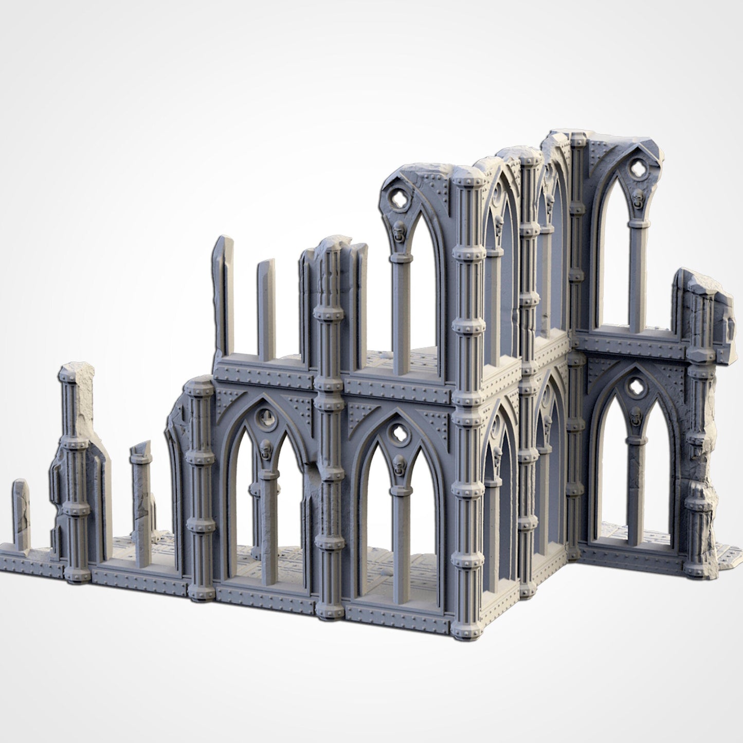 Cathedral Ruins | Sci-Fi Fantasy Terrain | 28mm Tabletop Role Playing & Wargaming | Warhammer 40k | Old World | Age of Sigmar