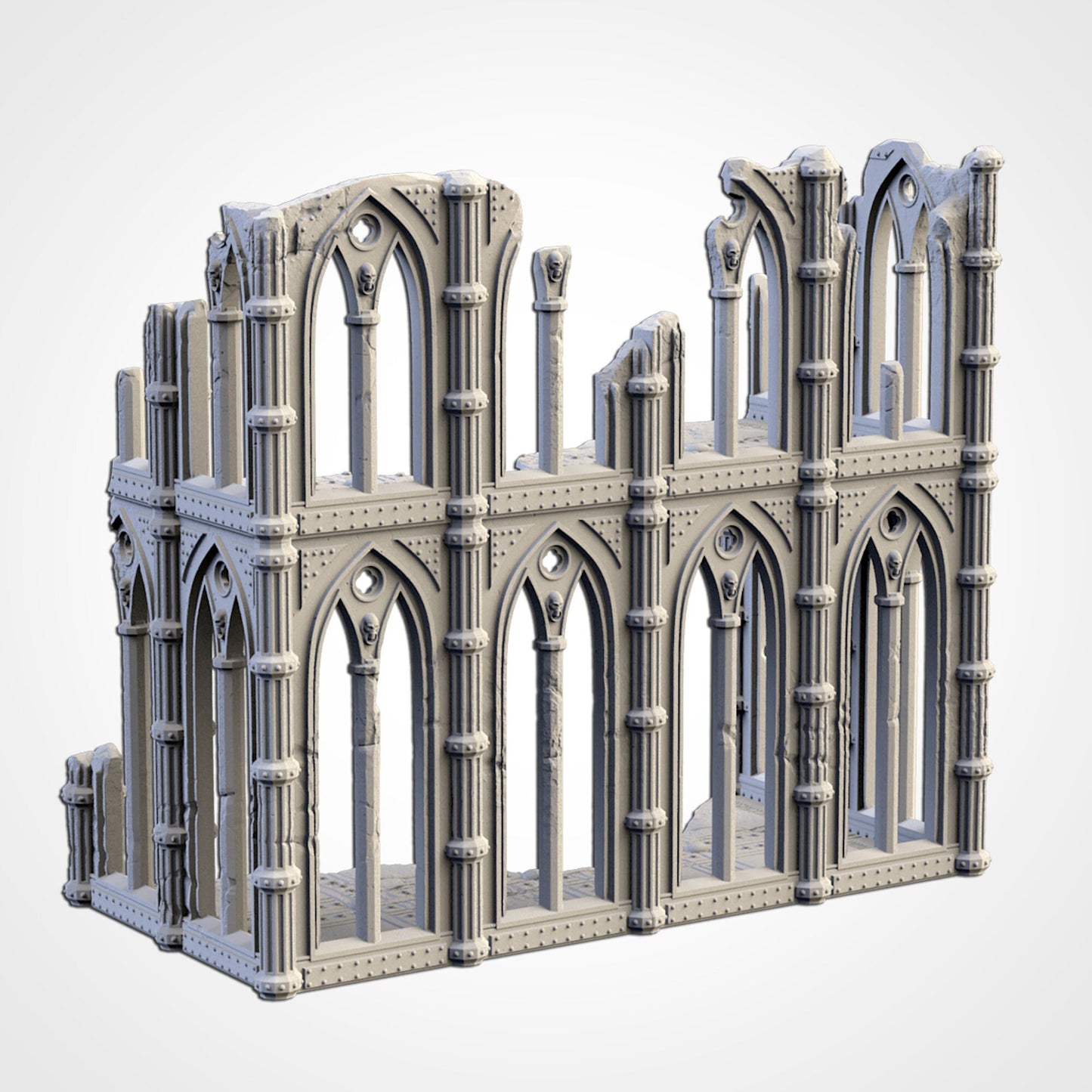 Cathedral Ruins | Sci-Fi Fantasy Terrain | 28mm Tabletop Role Playing & Wargaming | Warhammer 40k | Old World | Age of Sigmar