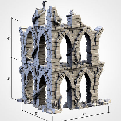 Abandoned City Ruins | 3D Printed Terrain by Txarli Factory | Warhammer 40k | Old World | Age of Sigmar Fantasy Scenery